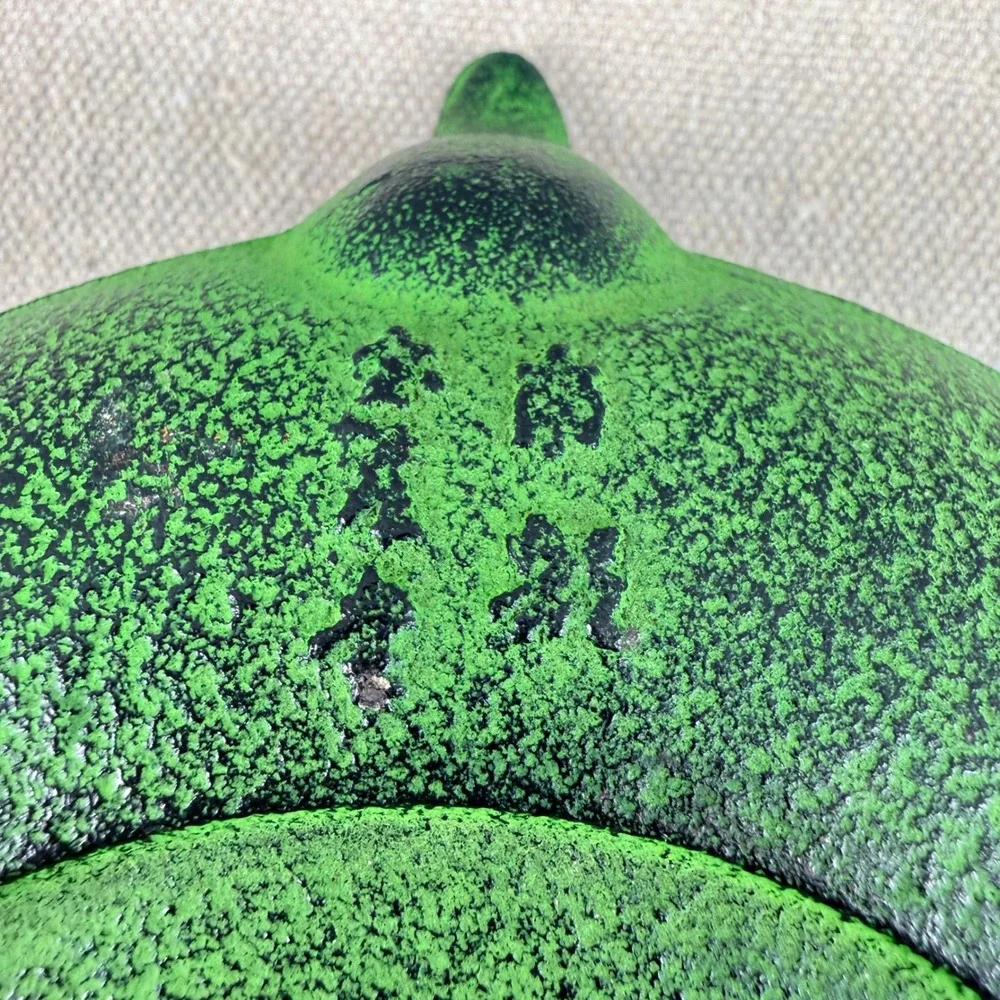 Kotobuki Green Cast Iron Teapot Nanbu Tekki Japanese Tetsubin with Infuser